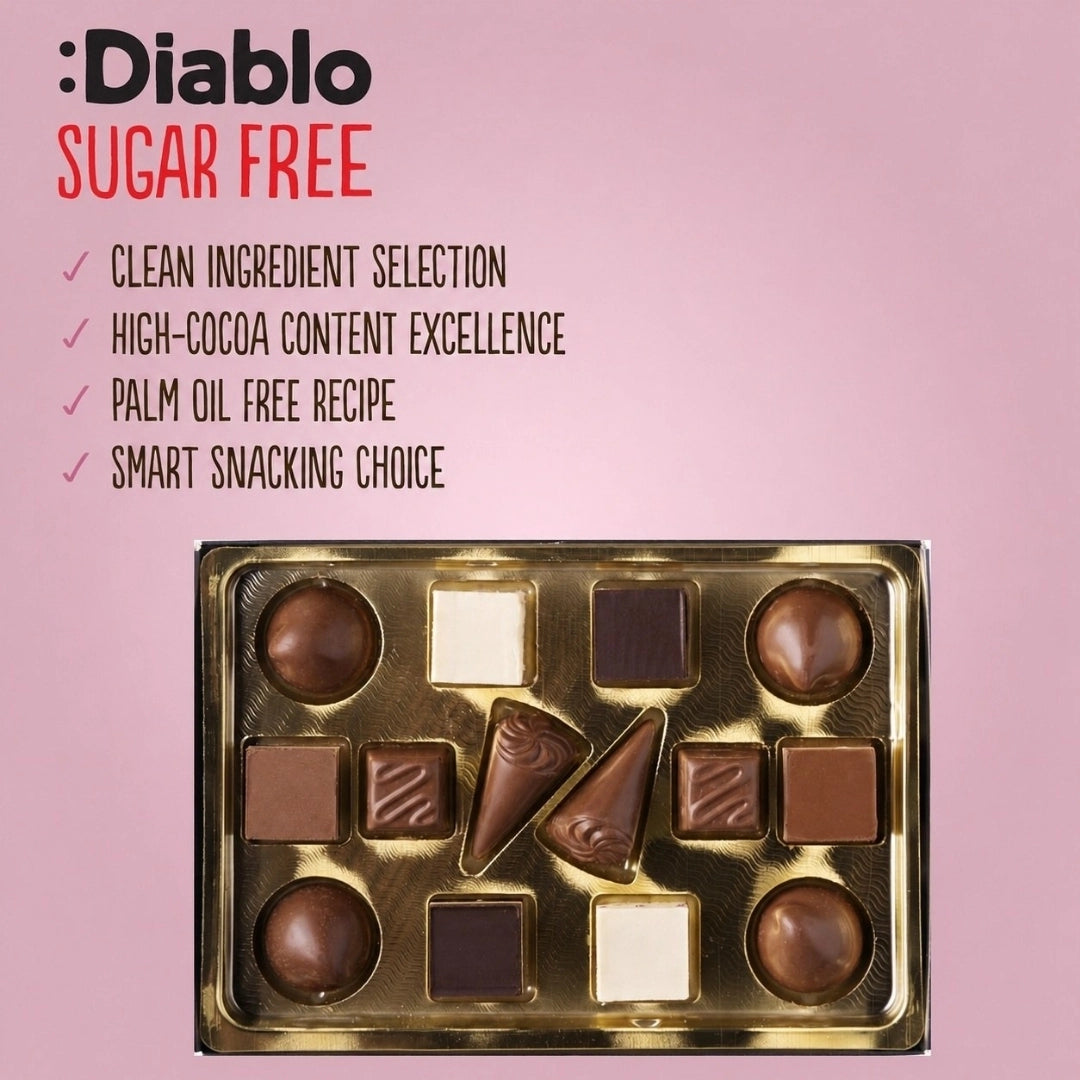 Diablo No Added Sugar Chocolate Box - 142g