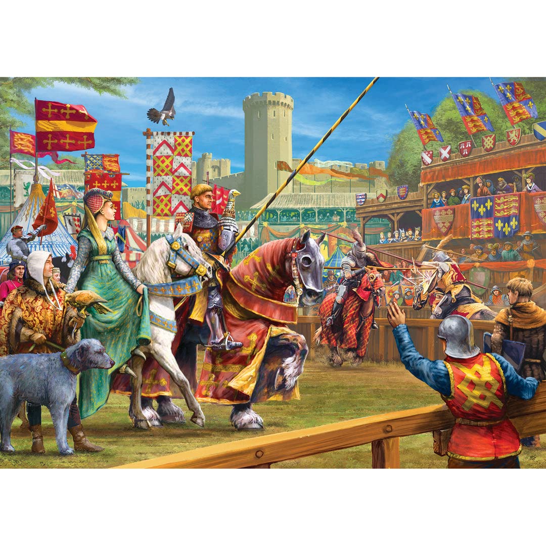 Gibson - The Joust at Warwick 1000 Piece Jigsaw Puzzle image 1