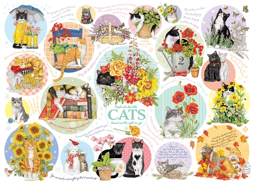 Cobble Hill - Cat Thoughts 1000 Piece Jigsaw Puzzle