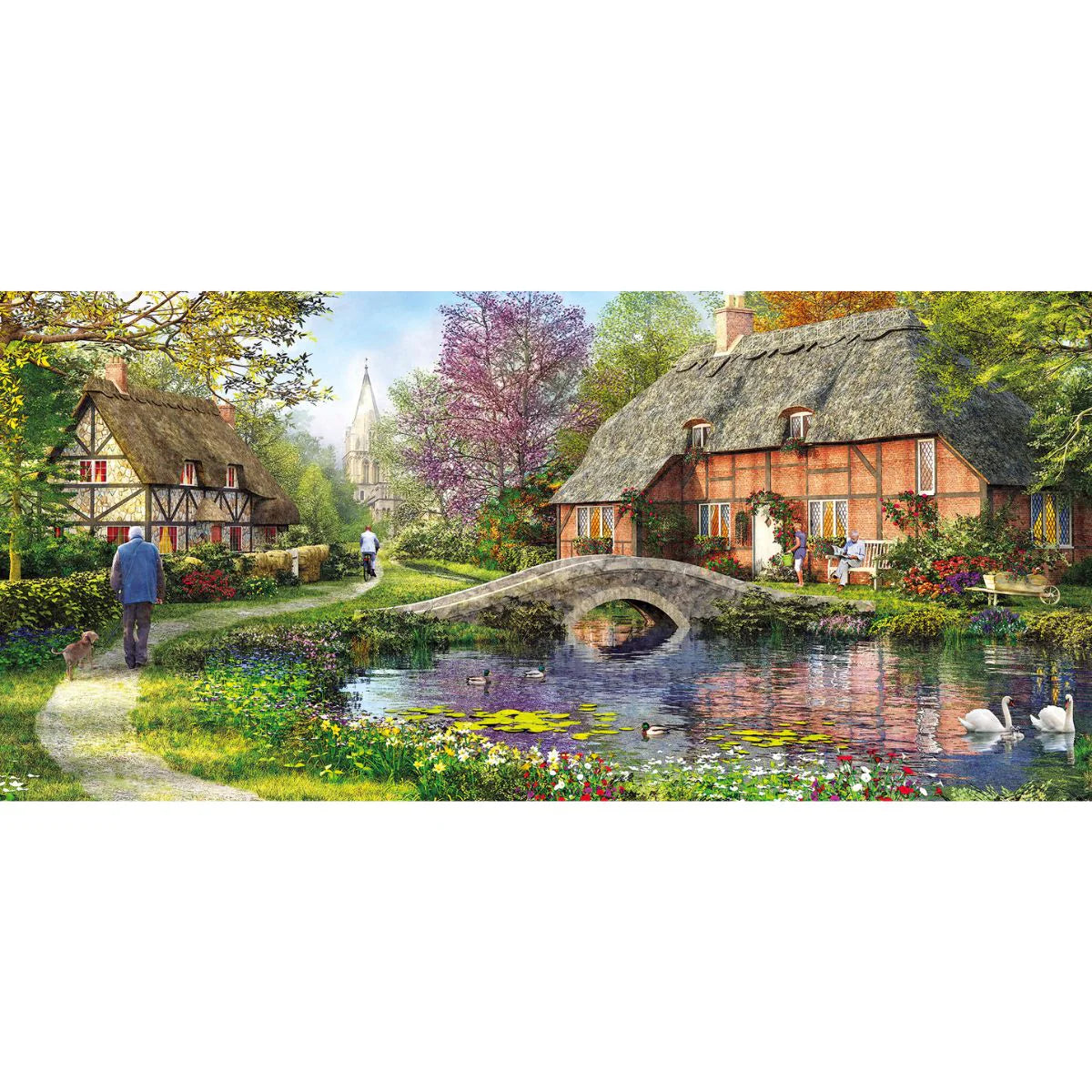 Gibson - Cottage by the Brook 636 Piece Jigsaw Puzzle image 1