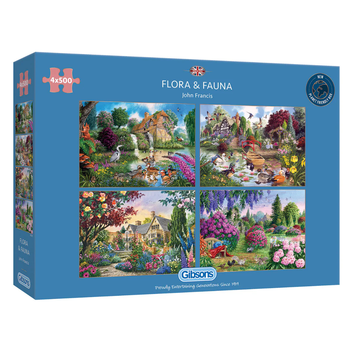 Gibson - Flora & Fauna 4 x 500 Piece Jigsaw Puzzle image 0