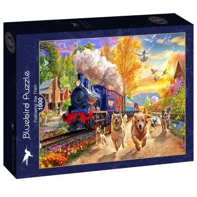 Bluebird - In Pursuit of the Train 1000 Piece Jigsaw Puzzle image 0