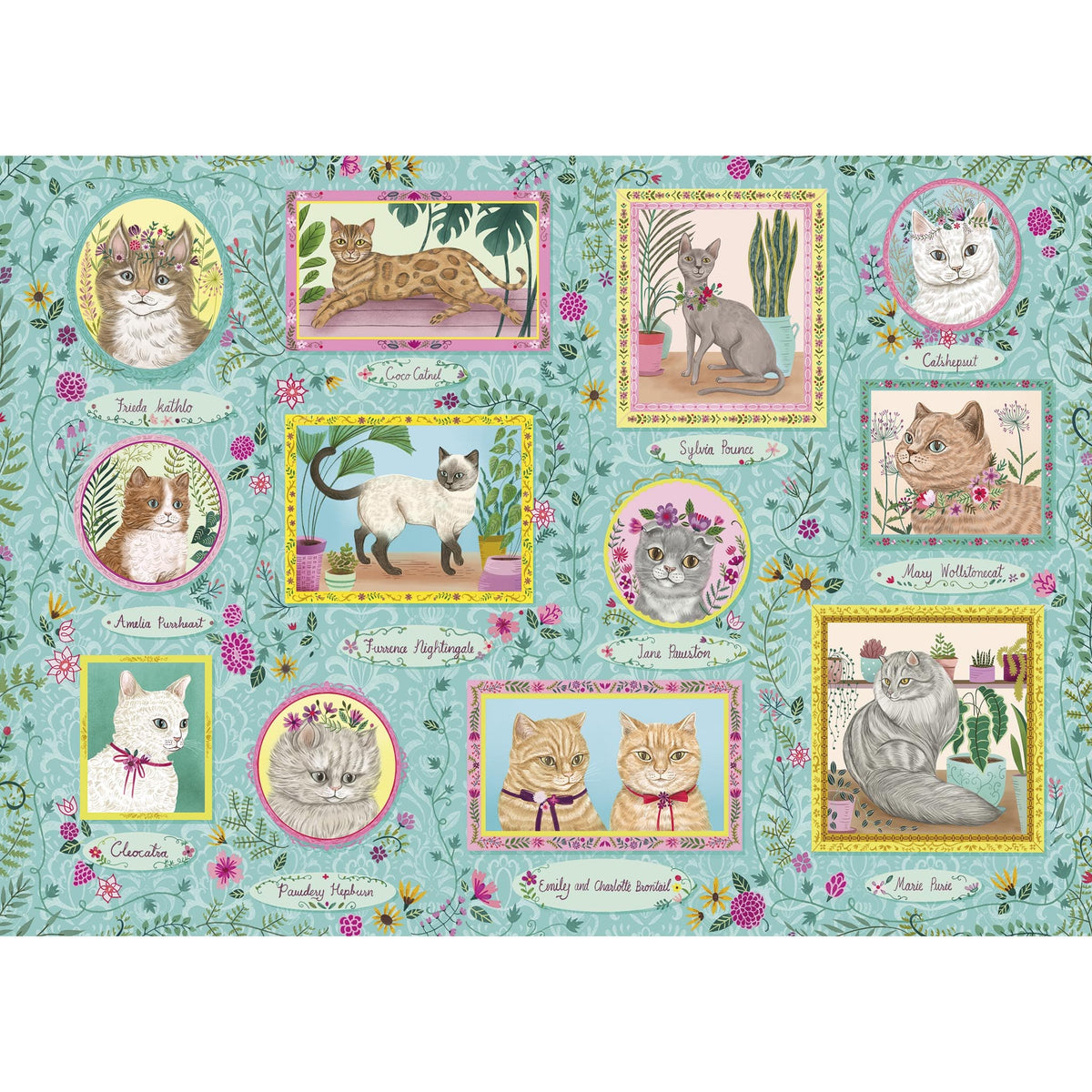 Gibsons - Famous Felines 1000 Piece Jigsaw Puzzle