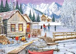 Gibson - Winter at the Cabin 1000 Piece Jigsaw Puzzle image 1
