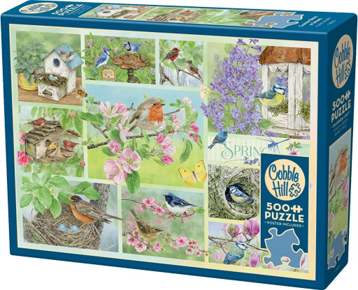 Cobble Hill - Garden Birds in Spring 500 Piece Jigsaw Puzzle