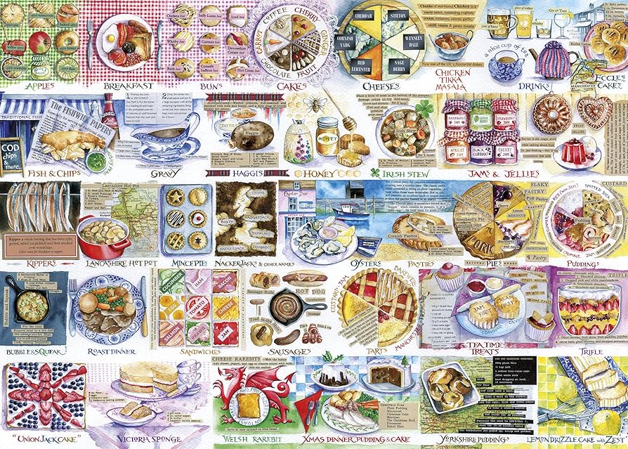 Gibson - Pork Pies & Puddings 1000 Piece Jigsaw Puzzle image 1