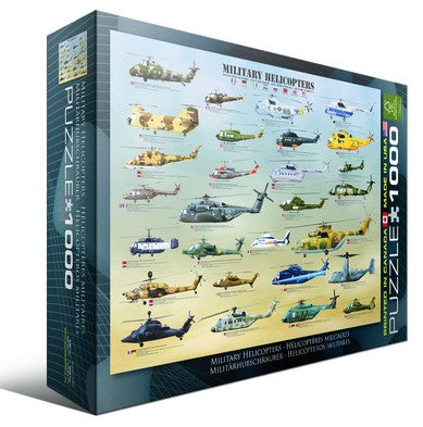 Eurographics - Military Helicopters 1000 Piece Jigsaw Puzzle