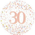 18" - Sparkling Fizz Rose Gold 30th Birthday Helium Balloon