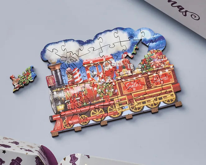 Wentworth - Saint Nicholas Express 40 Piece Wooden Jigsaw Puzzle in Cracker shaped Box