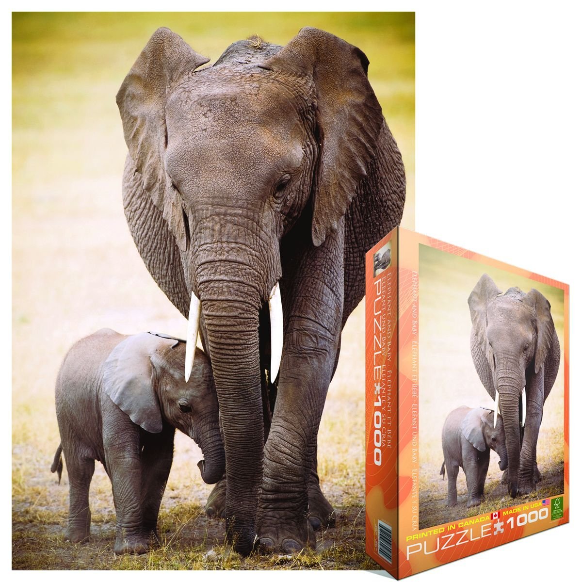 Eurographics - Elephant and Baby 1000 Piece Jigsaw Puzzle